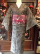 茶系大島紬の着物