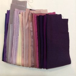 画像1: 古布はぎれ袋  グラデーション紫