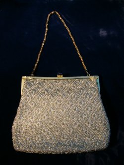 画像1: 金糸銀糸で編まれた　バッグ