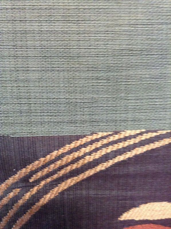 画像: モスグリーンの織り名古屋帯