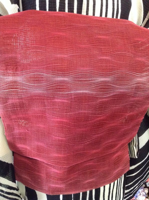 画像1: ローズピンクのぼかし 変わり織り夏帯