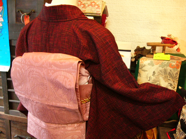 画像: スモークピンクのしゃれ袋帯